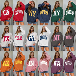 Women's Polyester/Cotton <b>Blend</b> Long Sweatshirt Custom Logo Mock Neck Full Sleeves Lightweight Pullover Autumn Winter - Product Image 6