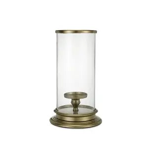 Ouro Acabamento Antigo Metal Candle Holder Stand Com Vidro Votivo Novo Designing T Luz Castiçal Para Venda