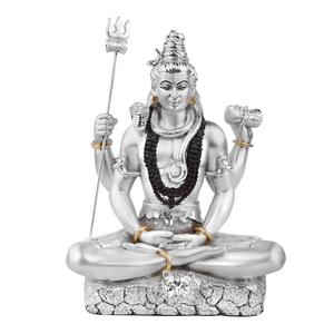<b>Shiva</b> Sculpture Stainless Steel Handmade Carved <b>Art</b> Decor in Antique Finish Hindu God Mahadev Idol Home Decor Wedding Gift - Product Image 1