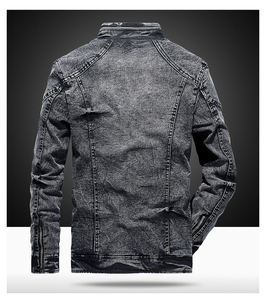 Chaqueta vaquera ajustada informal para hombre, chaqueta vaquera de primavera para hombre de alta calidad - Product Image 6