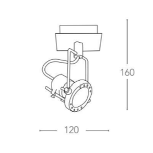 LED Trần Spotlight xoay kim loại tại chỗ gắn kết GU10 230 Volts Trần Đèn sân khấu - Product Image 2