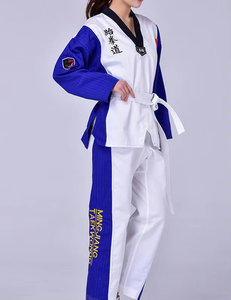 Comprar al por mayor ligero transpirable personalizable artes marciales Taekwondo uniforme Dobok Kimono tela transpirable artes marciales - Product Image 6