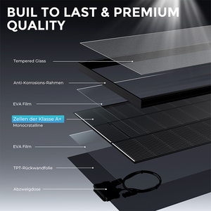 <b>Solar</b> <b>Panel</b> 100W 150W 200W Monocrystalline N Type Half Cell Double Glass All Black 22% Efficiency <b>Solar</b> Power System US EU Stock - Product Image 4