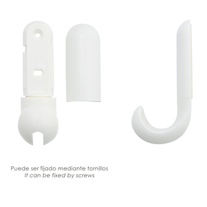 Gancio adesivo/a vite bianco - Product Image 3