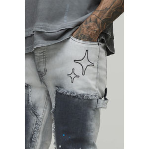 กางเกงยีนส์ขากระดิ่งมีสไตล์สำหรับผู้ชายที่ทำจากผ้ายีนส์ระดับพรีเมียมพร้อมกางเกงที่ทันสมัยสำหรับขายส่งจำนวนมาก - Product Image 6