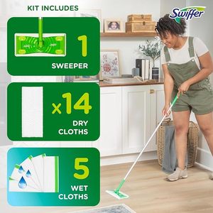 MYSPRI 9 แพ็คแผ่นม็อบแบบใช้ซ้ำได้สำหรับไม้ถูพื้นสวิฟเฟอร์พาวเวอร์,แผ่นไมโครไฟเบอร์แบบล้างทำความสะอาดได้สำหรับทำความสะอาดพื้นหลายพื้นผิว - Product Image 5