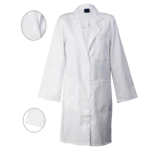 Bata blanca de laboratorio para mujer con 3 bolsillos, precio al por mayor, logotipo personalizado, transpirable, de alta calidad, bata de laboratorio - Product Image 3