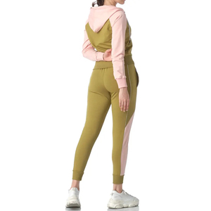 Nouvel ensemble de survêtement décontracté unisexe 2 pièces en molleton à capuche et pantalon de jogging, couleur unie et élégant - Product Image 3
