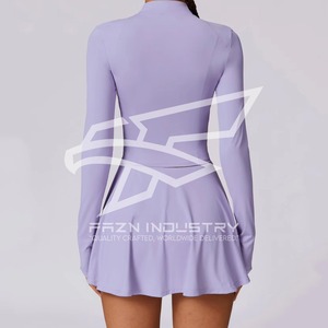 Ensemble d'uniformes de tennis pour femmes Fabricant d'équipement d'origine Vente en gros Séchage rapide Respirant Tissu Spandex / Nylon Tenue de sport d'équipe pour les matchs - Product Image 4