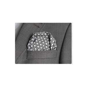 Pañuelo de bolsillo con cuello geométrico gris - Product Image 1