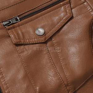 Chaqueta de Cuero Genuino para Hombre, Estilo Slim Fit, Chaqueta de Cuero Personalizada para Hombre, Gran Venta - Product Image 4