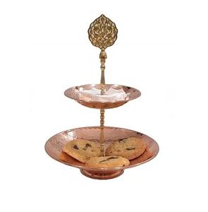 Hot Selling Latest Design Brass 3 <b>Tier</b> <b>Cake</b> <b>Stand</b> With Handle Metal <b>Cake</b> Holder in Wholesale Rate for Wedding Parties. - Product Image 2