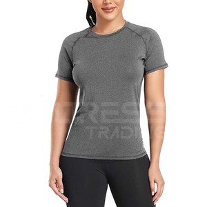 Hauts de yoga pour femmes de haute qualité Styles de créateurs haut de gamme avec séchage rapide respirant et col rond Caractéristiques pas cher en gros - Product Image 3
