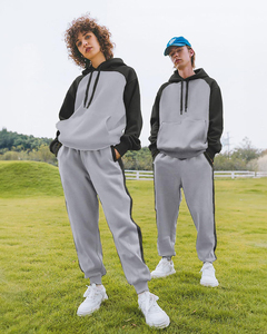 Ensemble survêtement deux pièces pour homme, streetwear personnalisé, léger, 100% coton, avec sweat à capuche et pantalon de survêtement, imprimé à l'écran, poches, délavage acide - Product Image 4