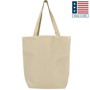 Liberty Canvas Tote <b>Bag</b> <b>Medium</b> Size Long Handle Top Handle Made in USA Everyday Gusseted - Product Image 1