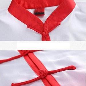 Women's Gradient Kung Fu Uniform White to <b>Red</b> 100% Cotton Stretch Breathable Martial Arts Kimono Regular Fit Adult Size - Product Image 2