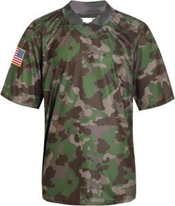 Fournisseur de maillots de football américain de marque privée vêtements de sport en polyester à manches courtes maillots de football respirants personnalisés pour les jeunes - Product Image 1