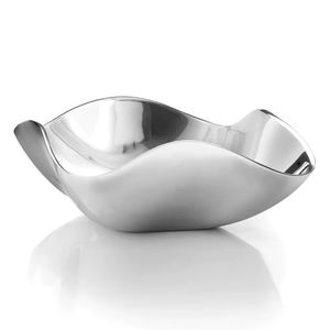 Unique Style Custom Made Aluminum <b>Metal</b> Fruit Salad <b>Bowl</b> Glossy Finishing Dinner Tabletop Food Serving Decorative <b>Metal</b> <b>Bowl</b> - Product Image 1
