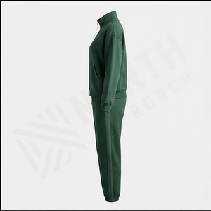 Stylish <b>Womens</b> Pure Cotton Fleece Tracksuits Customizable Logo Label High Quality Ladies Sets Premium Soft <b>Warm</b> Gym Sportswear - Product Image 3