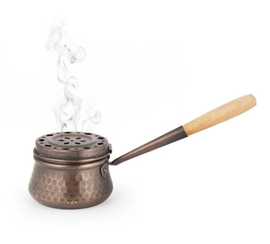 High Quality Brass Incense Burner Wood Handle Good Smells Fragrance <b>Aroma</b> <b>Diffuser</b> Decorative Incense Burner Hot Selling - Product Image 2