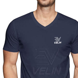 Camiseta Ligera de Verano para Hombre, Cuello en V, Lisa, Informal, Estilo Urbano, Moderna - Product Image 3