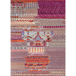 Alfombra Manchaha de Lana y Seda de Bambú Anudada a Mano con Patrón Geométrico para Uso Doméstico, Rectangular 9x12, para Sala de Estar o Pasillo, Les-1548 - Product Image 1
