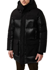 2025 chaqueta de burbujas de nailon personalizada, chaqueta de invierno acolchada para hombre, capucha extraíble brillante, transpirable, impermeable, de talla grande, tarifa al por mayor - Product Image 1