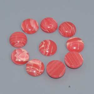 Alta calidad 3mm Natural Rodocrosita parte posterior plana cabujón calibrado piedra preciosa suelta para la fabricación de joyas al por mayor - Product Image 3