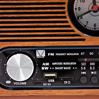 Radio Retro Portabel FM SW AM dengan Speaker Terintegrasi Kayu MDF Berbagai Warna Model BC-473