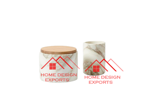 Recipiente de Mármol Indio con Tapa de Madera para Almacenar Alimentos y Especias, el Mejor Artículo de Cocina en Tendencia - Product Image 5