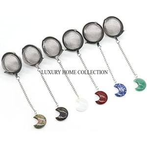 Colador de té de latón duradero con cadena desmontable para un uso fácil con tazas y teteras para una experiencia de té suave - Product Image 2