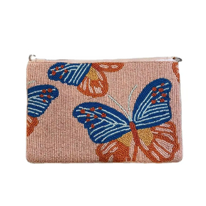 Nuevo diseño de moda elegante mariposa hecho a mano con cuentas bordado forma cuadrada monedero elegante hermoso lindo último diseño - Product Image 1
