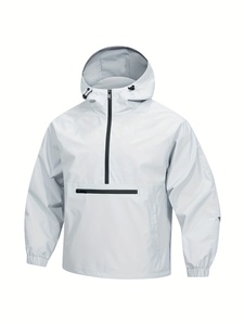 Chaqueta Cortavientos con Protección Solar, Diseño Personalizado OEM, Logotipo Impreso, Impermeable, Color Sólido, Carcasa de Poliéster - Product Image 3