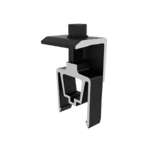 SunModo SMR Pince d'extrémité Pop-On en alliage d'aluminium noir pour l'installation de panneaux solaires sur toiture - Product Image 3