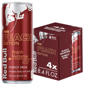 Compra/Pide Red Bull Peach Edition, Bebida Energética de Melocotón y Nectarina en Lata / 250ml, Bebidas Energéticas Red Bull Peach, Melocotón-Nectarina al por Mayor - Product Image 1