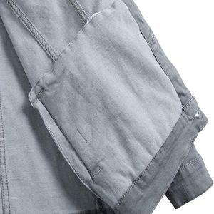 เสื้อแจ็กเก็ตผ้ายีนส์ผ้าฝ้าย100% ถักสำหรับผู้ชายเสื้อผ้าวินเทจ - Product Image 5