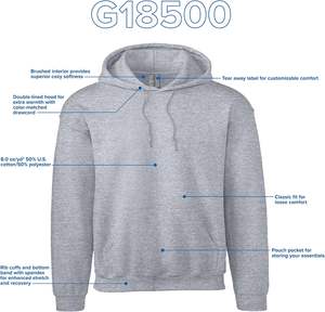 Sudadera con capucha para hombre, Jersey informal, sudadera de lana de algodón, hombro caído, ajuste de gran tamaño, cálido, invierno, ropa de calle personalizada - Product Image 2