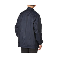 Veste coupe-vent bleu marine pour homme, coupe classique, col rabattu, fermeture boutonnée, style décontracté, vestes pour homme