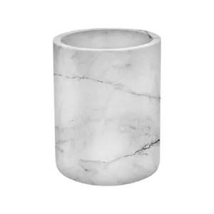 Marble Fancy New Design Clear White Round Shape Unique Decorating Modern Luxury Wholesale Pen Holder