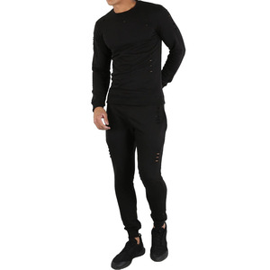 KATBROS INDUSTRY Latest Arrival New Design OEM Men's <b>Distressed</b> Tracksuit Eco-Friendly Quick Dry Breathable Stylish Casual Use - Product Image 4