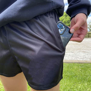 High Quality Polyester Custom Print <b>Mens</b> Team Rugby Footy League <b>Shorts</b> <b>With</b> Invisible Deep <b>Pockets</b> And Zips - Product Image 3