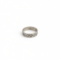 Bagues élégantes plaquées argent avec motifs détaillés pour accessoires de couronne stylés et collections de revente
