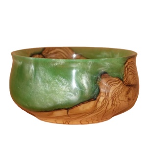 Cuenco redondo de madera con diseño ventajoso, ideal para bodas, ensalada y fruta, vajilla elegante al mejor precio - Product Image 1