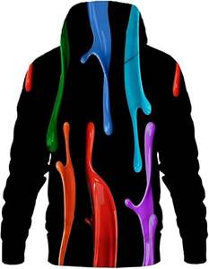 Sweat à capuche d'impression par sublimation bon marché de qualité supérieure portant un pull en coton polyester vêtements décontractés pull d'hiver poche avant - Product Image 3