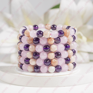 Wholesale Trending Sleep 8mm Round <b>Beaded</b> <b>Crystal</b> Bracelet Natural Healing Gemstones For Relaxation Jewelry At Bulk Price - Product Image 1