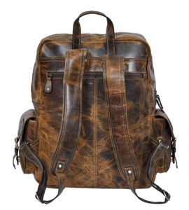 กระเป๋าหนังม้าแท้สำหรับผู้ชายและผู้หญิงกระเป๋าเป้สะพายหลังแบบหลายช่องใส่แล็ปท็อปสำหรับเดินทางและไปโรงเรียนกระเป๋าโพลีเอสเตอร์ - Product Image 4