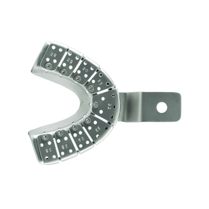 Bandeja de Impresión Manual Profesional de Acero Inoxidable con Patrón Sólido, Equipo Dental con Certificación CE Clase II, Tamaños Personalizados - Product Image 4