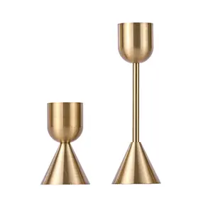 Mini candelero de Metal con acabado dorado, diseño interior de hogar y evento de alta calidad para candelabro decorativo de Navidad - Product Image 1