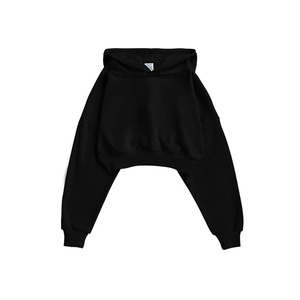 Sudadera Corta con Capucha de Alta Calidad para Mujer, Logotipo Personalizado OEM, Ropa Casual de Calle, Sudadera Deportiva Transpirable, Ecológica, con Estampado Lavado al Ácido - Product Image 3