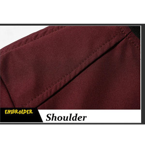 Veste bomber pour homme en gros, col montant, séchage rapide, couleur unie, en stock - Product Image 5